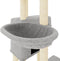 vidaXL - Kattenmeubel - met - sisal - krabpalen - 122 - cm - lichtgrijs