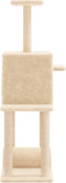 vidaXL - Kattenmeubel - met - sisal - krabpalen - 122 - cm - crèmekleurig