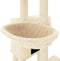 vidaXL - Kattenmeubel - met - sisal - krabpalen - 122 - cm - crèmekleurig