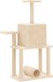 vidaXL - Kattenmeubel - met - sisal - krabpalen - 122 - cm - crèmekleurig
