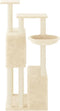 vidaXL - Kattenmeubel - met - sisal - krabpalen - 122 - cm - crèmekleurig
