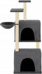 vidaXL - Kattenmeubel - met - sisal - krabpalen - 122 - cm - donkergrijs