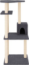 vidaXL - Kattenmeubel - met - sisal - krabpalen - 123 - cm - donkergrijs
