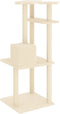 vidaXL - Kattenmeubel - met - sisal - krabpalen - 123 - cm - crèmekleurig