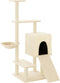 vidaXL - Kattenmeubel - met - sisal - krabpalen - 130,5 - cm - crèmekleurig