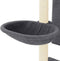 vidaXL - Kattenmeubel - met - sisal - krabpalen - 130,5 - cm - donkergrijs