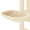 vidaXL - Kattenmeubel - met - sisal - krabpalen - 130,5 - cm - crèmekleurig