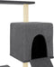 vidaXL - Kattenmeubel - met - sisal - krabpalen - 130,5 - cm - donkergrijs
