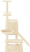 vidaXL - Kattenmeubel - met - sisal - krabpalen - 130,5 - cm - crèmekleurig