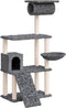 vidaXL - Kattenmeubel - met - sisal - krabpalen - 131 - cm - donkergrijs