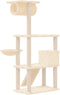 vidaXL - Kattenmeubel - met - sisal - krabpalen - 131 - cm - crèmekleurig