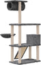 vidaXL - Kattenmeubel - met - sisal - krabpalen - 131 - cm - donkergrijs