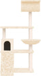 vidaXL - Kattenmeubel - met - sisal - krabpalen - 131 - cm - crèmekleurig