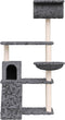 vidaXL - Kattenmeubel - met - sisal - krabpalen - 131 - cm - donkergrijs