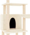 vidaXL - Kattenmeubel - met - sisal - krabpalen - 132 - cm - crèmekleurig