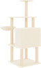 vidaXL - Kattenmeubel - met - sisal - krabpalen - 132 - cm - crèmekleurig