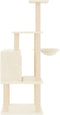 vidaXL - Kattenmeubel - met - sisal - krabpalen - 132 - cm - crèmekleurig