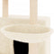 vidaXL - Kattenmeubel - met - sisal - krabpalen - 132 - cm - crèmekleurig
