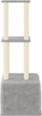 vidaXL - Kattenmeubel - met - sisal - krabpalen - 133,5 - cm - lichtgrijs