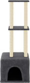 vidaXL - Kattenmeubel - met - sisal - krabpalen - 133,5 - cm - donkergrijs