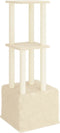vidaXL - Kattenmeubel - met - sisal - krabpalen - 133,5 - cm - crèmekleurig