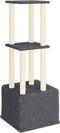 vidaXL - Kattenmeubel - met - sisal - krabpalen - 133,5 - cm - donkergrijs