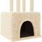 vidaXL - Kattenmeubel - met - sisal - krabpalen - 133,5 - cm - crèmekleurig