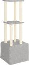 vidaXL - Kattenmeubel - met - sisal - krabpalen - 133,5 - cm - lichtgrijs