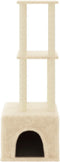 vidaXL - Kattenmeubel - met - sisal - krabpalen - 133,5 - cm - crèmekleurig