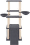 vidaXL - Kattenmeubel - met - sisal - krabpalen - 133 - cm - donkergrijs