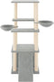 vidaXL - Kattenmeubel - met - sisal - krabpalen - 133 - cm - lichtgrijs
