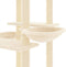 vidaXL - Kattenmeubel - met - sisal - krabpalen - 133 - cm - crèmekleurig