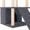 vidaXL - Kattenmeubel - met - sisal - krabpalen - 133 - cm - donkergrijs
