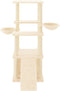 vidaXL - Kattenmeubel - met - sisal - krabpalen - 133 - cm - crèmekleurig