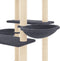 vidaXL - Kattenmeubel - met - sisal - krabpalen - 133 - cm - donkergrijs