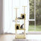vidaXL - Kattenmeubel - met - sisal - krabpalen - 141 - cm - crèmekleurig