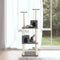 vidaXL - Kattenmeubel - met - sisal - krabpalen - 141 - cm - donkergrijs