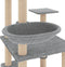 vidaXL - Kattenmeubel - met - sisal - krabpalen - 141 - cm - lichtgrijs