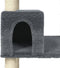 vidaXL - Kattenmeubel - met - sisal - krabpalen - 141 - cm - donkergrijs