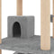 vidaXL - Kattenmeubel - met - sisal - krabpalen - 141 - cm - lichtgrijs