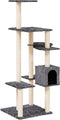 vidaXL - Kattenmeubel - met - sisal - krabpalen - 142 - cm - donkergrijs