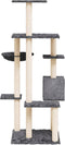 vidaXL - Kattenmeubel - met - sisal - krabpalen - 142 - cm - donkergrijs