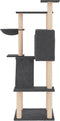 vidaXL - Kattenmeubel - met - sisal - krabpalen - 143 - cm - donkergrijs