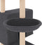 vidaXL - Kattenmeubel - met - sisal - krabpalen - 143 - cm - donkergrijs