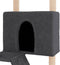 vidaXL - Kattenmeubel - met - sisal - krabpalen - 143 - cm - donkergrijs