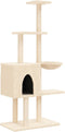 vidaXL - Kattenmeubel - met - sisal - krabpalen - 145 - cm - crèmekleurig
