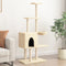 vidaXL - Kattenmeubel - met - sisal - krabpalen - 145 - cm - crèmekleurig