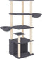 vidaXL - Kattenmeubel - met - sisal - krabpalen - 147 - cm - donkergrijs