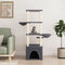 vidaXL - Kattenmeubel - met - sisal - krabpalen - 147 - cm - donkergrijs