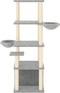 vidaXL - Kattenmeubel - met - sisal - krabpalen - 147 - cm - lichtgrijs